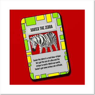 Animal Trading Card - Zebra Posters and Art